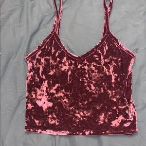 purple velvet tank